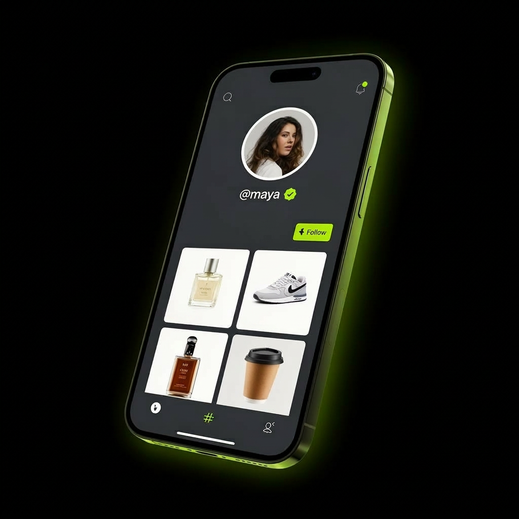 LUUP One personal storefront mockup on mobile